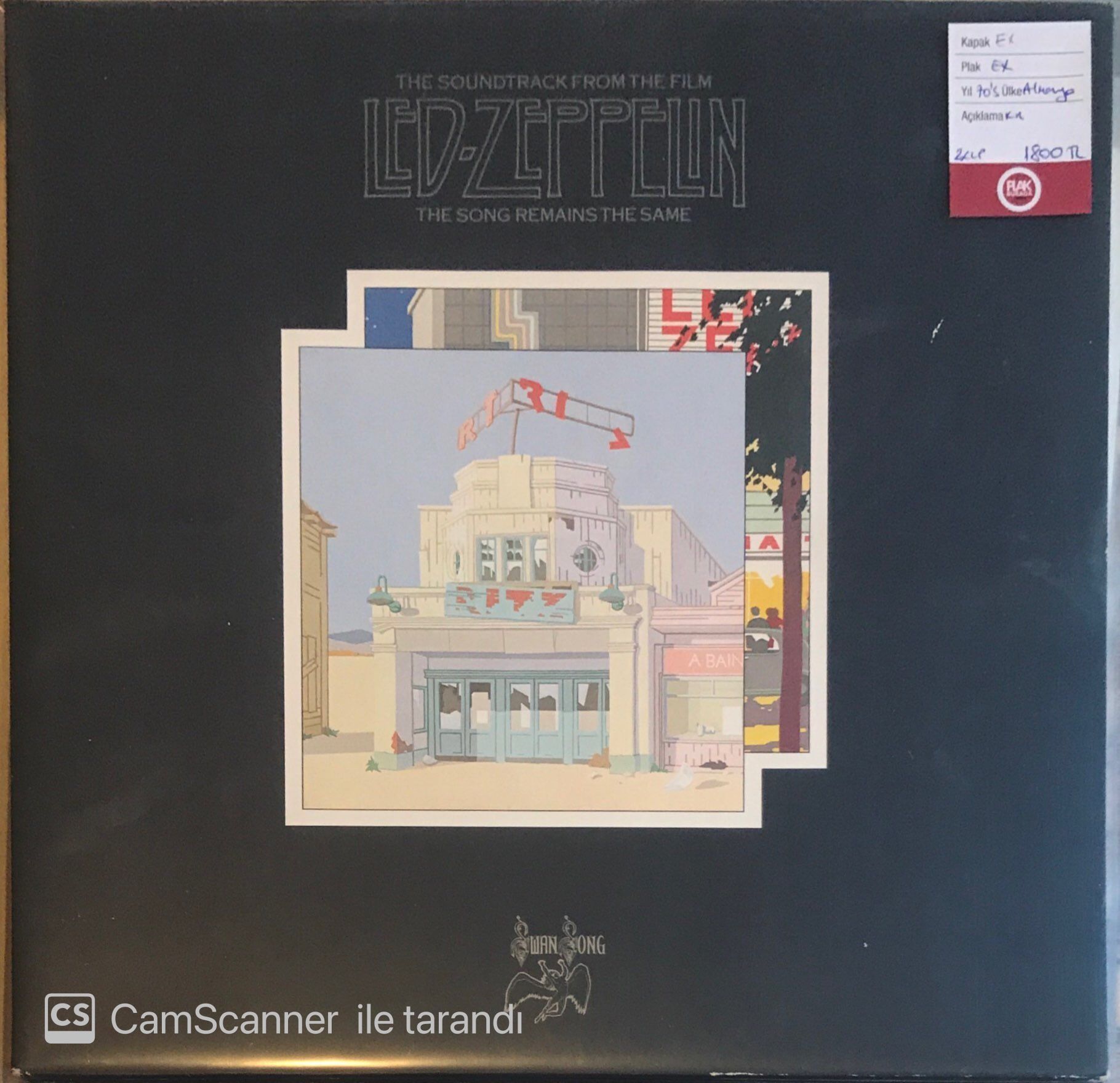 The Soundtrack From The Film Led Zeppelin The Song Remains The Same Double LP
