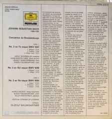 J. S. Bach Conciertos de Brandemburgo 2- 3- 5 LP