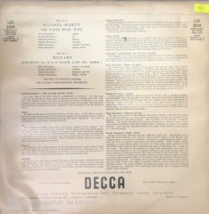 Handel Harty The Water Music Suite LP