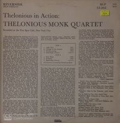 Thelonious Monk Quartet Thelonious In Action LP
