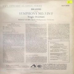 Brahms Symphony No.3 Tragic Overture LP
