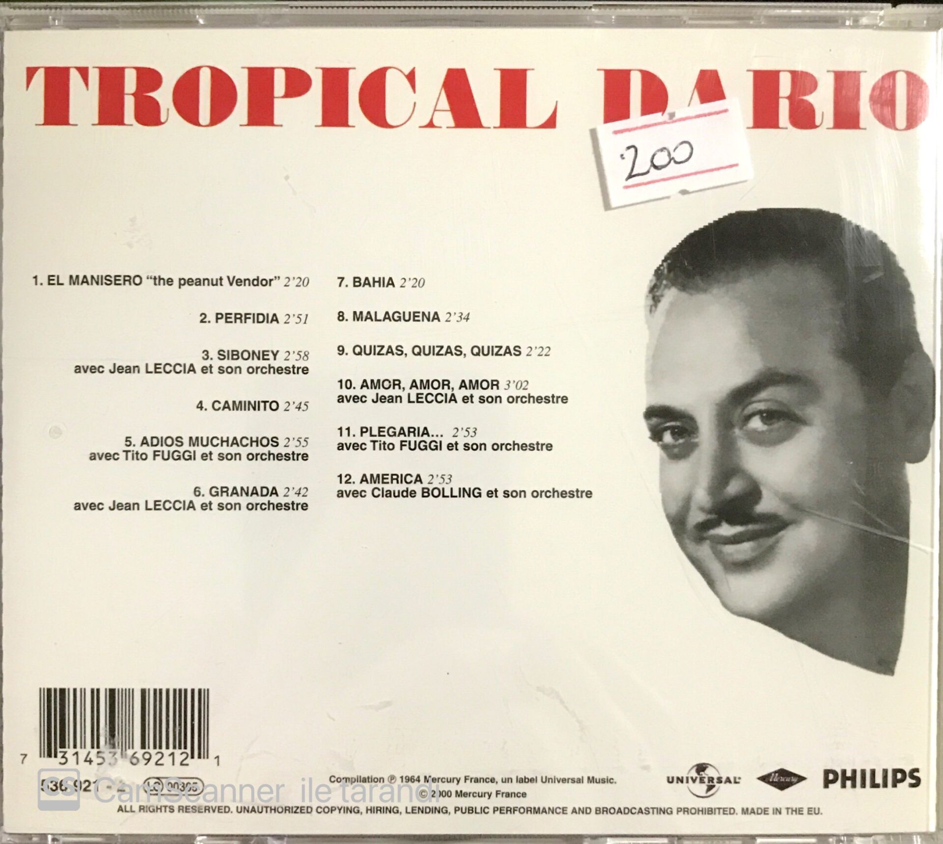 Dario Moreno Tropical Dario CD Plak Satın Al