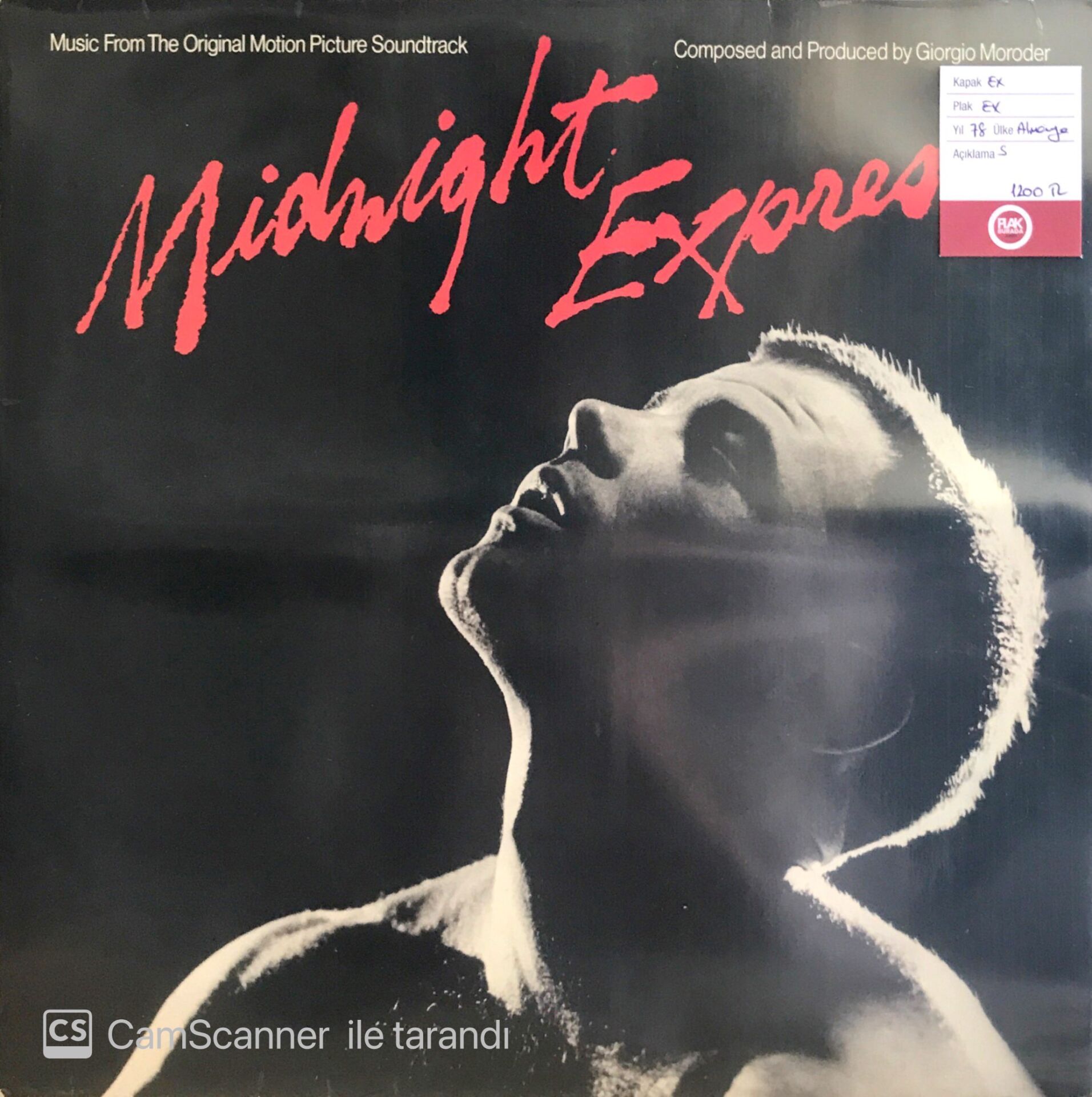 The Original Motion Picture Soundtrack Of Midnight Express LP