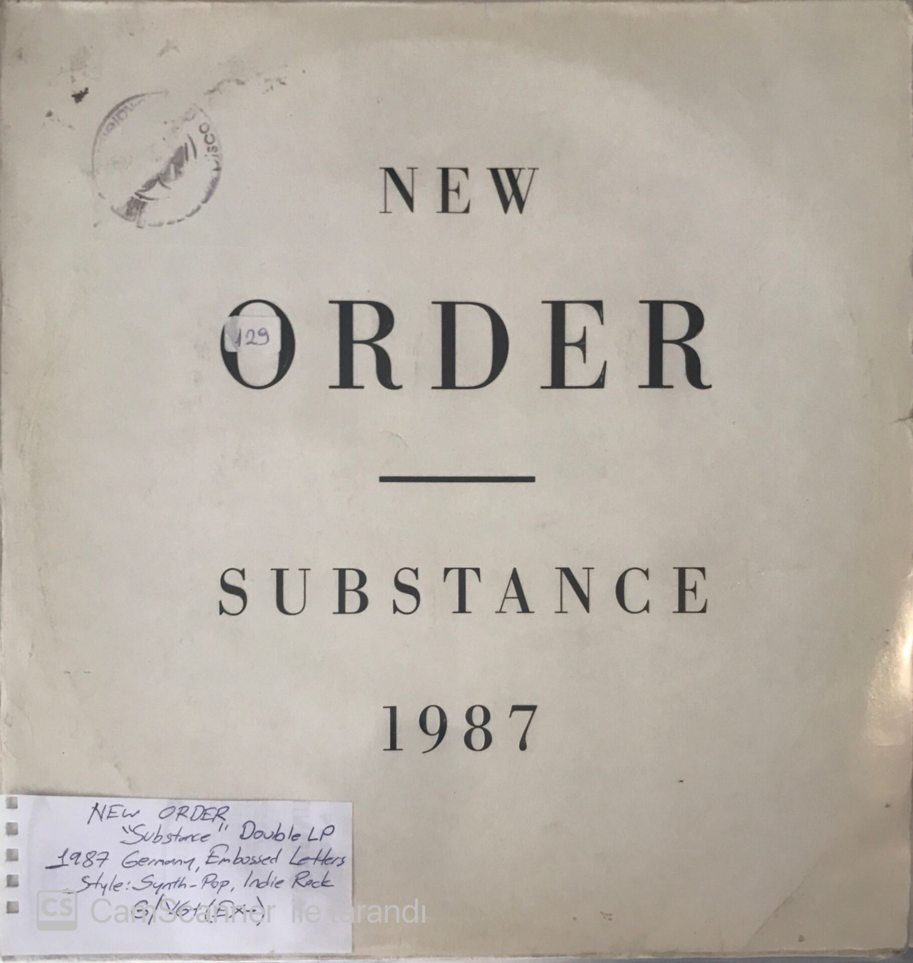 New Order - Substance 1987 Double LP