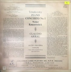 Tchaikovsky Piano Concert No. 1 Arrau LP