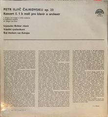 Cajkovskij Koncert Pro Klavir A Orchestr Op.23 LP