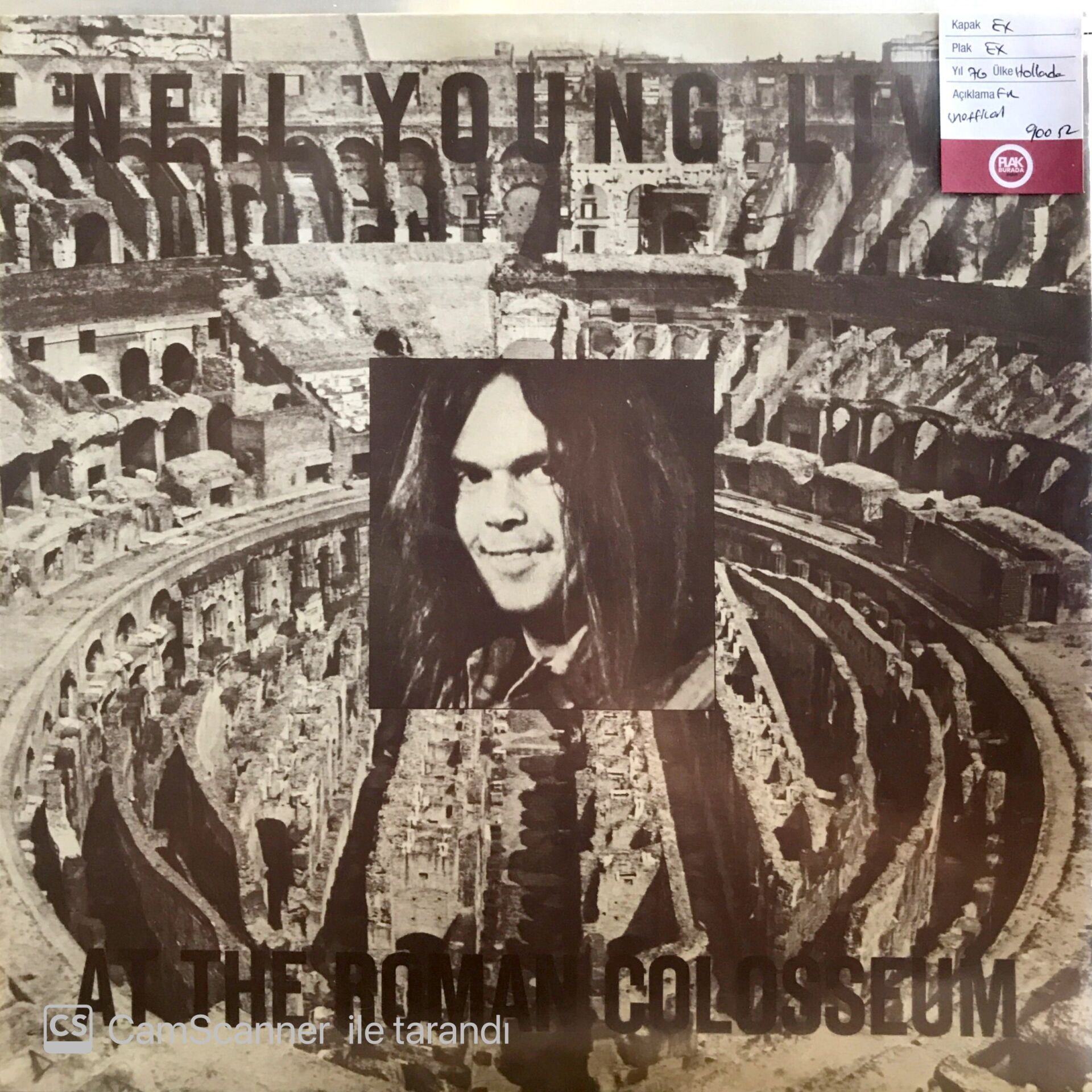 Neil Young Live at The Roman Colosseum (Unofficial) LP