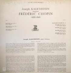 Joseph Kalichstein Interprete Chopin Polonaise Fantaisie Op. 61 LP