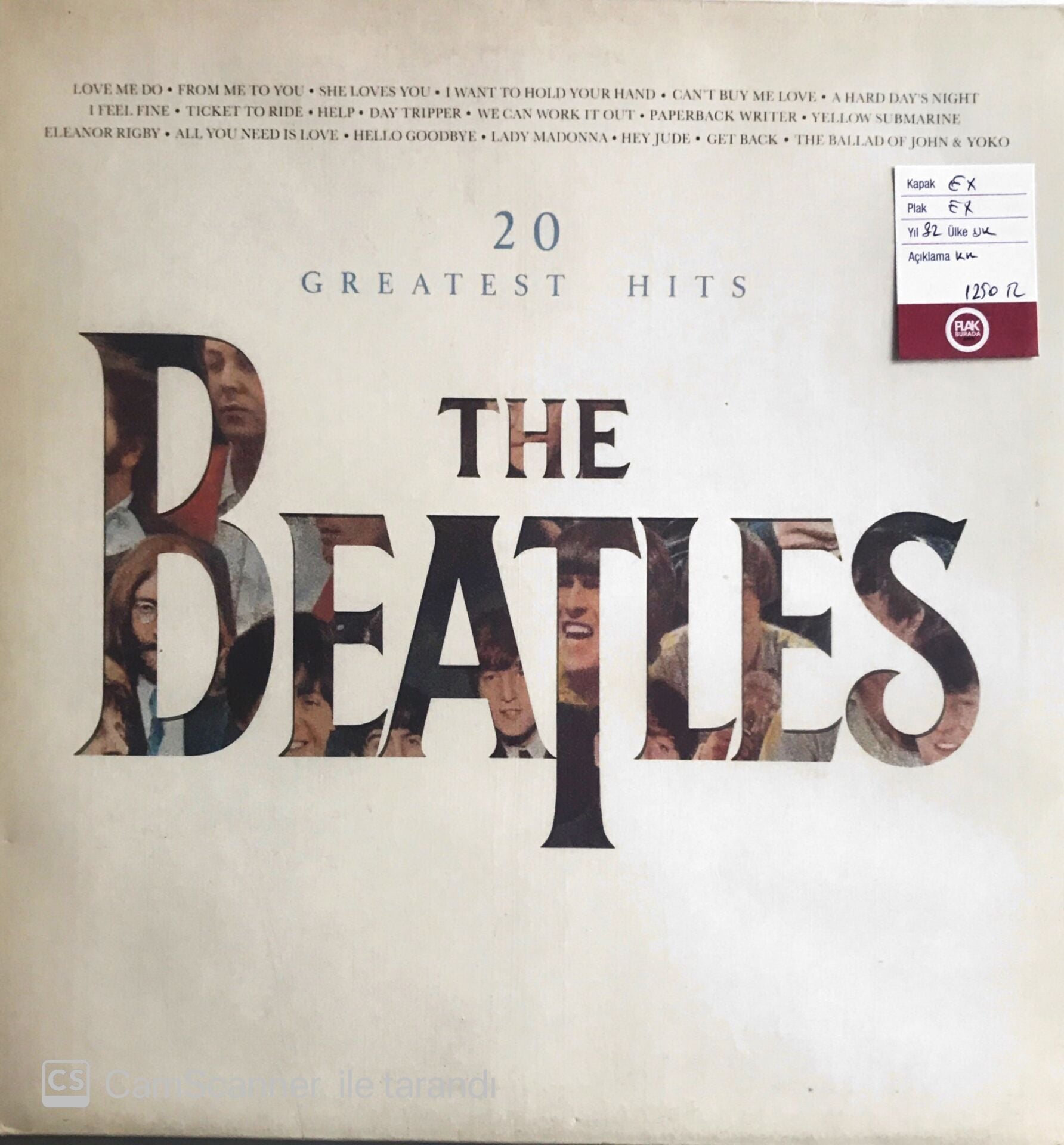 The Beatles 20 Greatest Hits LP