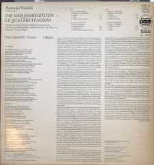 Antonio Vivaldi Die Vier Jahreszeiten Pina Carmirelli , Violine I Musici LP