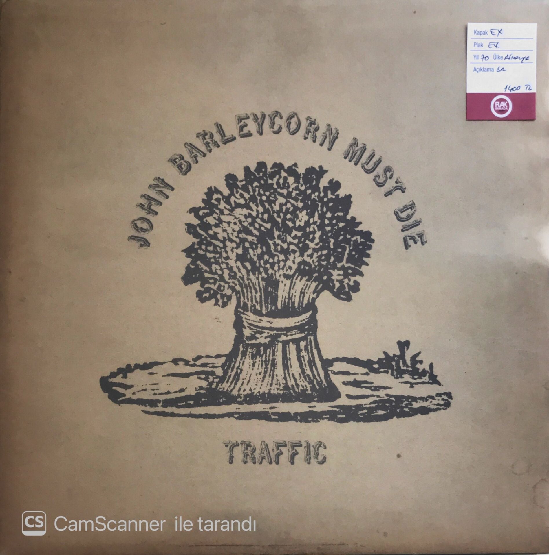 Traffic - John Barleycorn Must Die LP