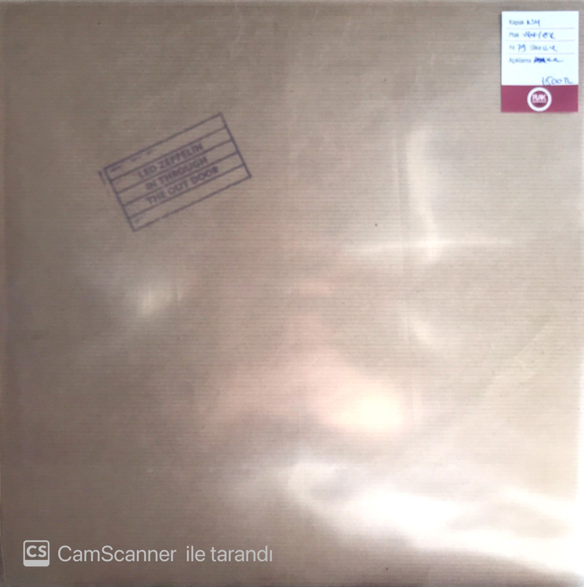Led Zeppelin In Through The Out Door LP