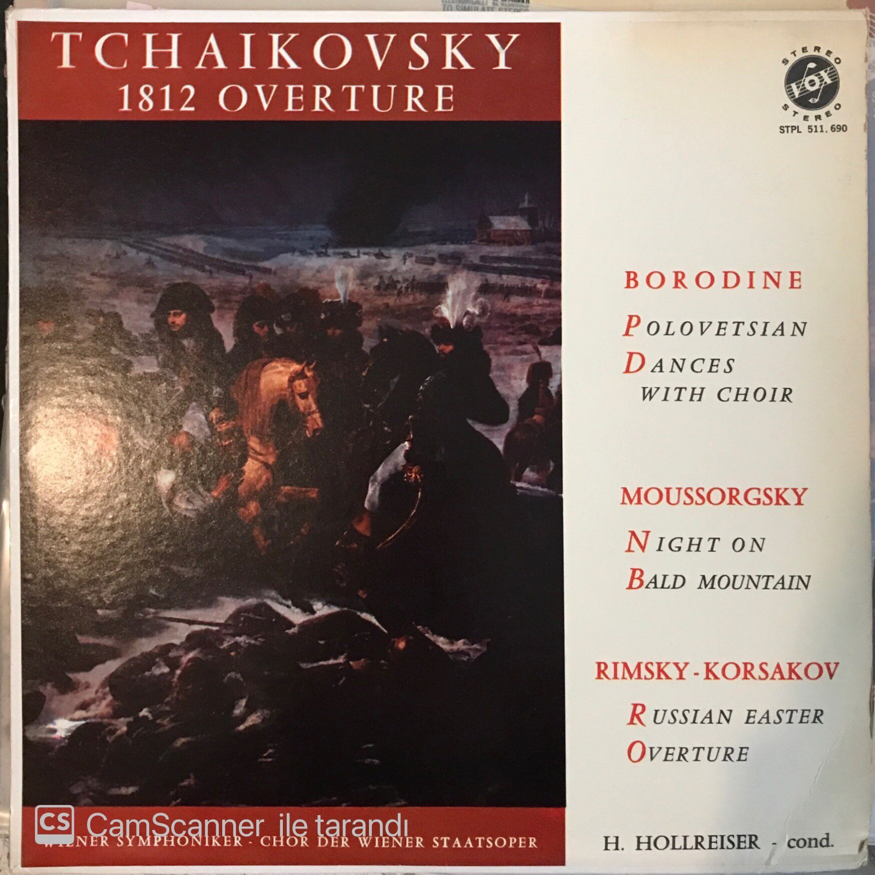 Tchaikovsky 1812 Overture Borodine  Moussorgsky  Rimsky-Korsakov  LP