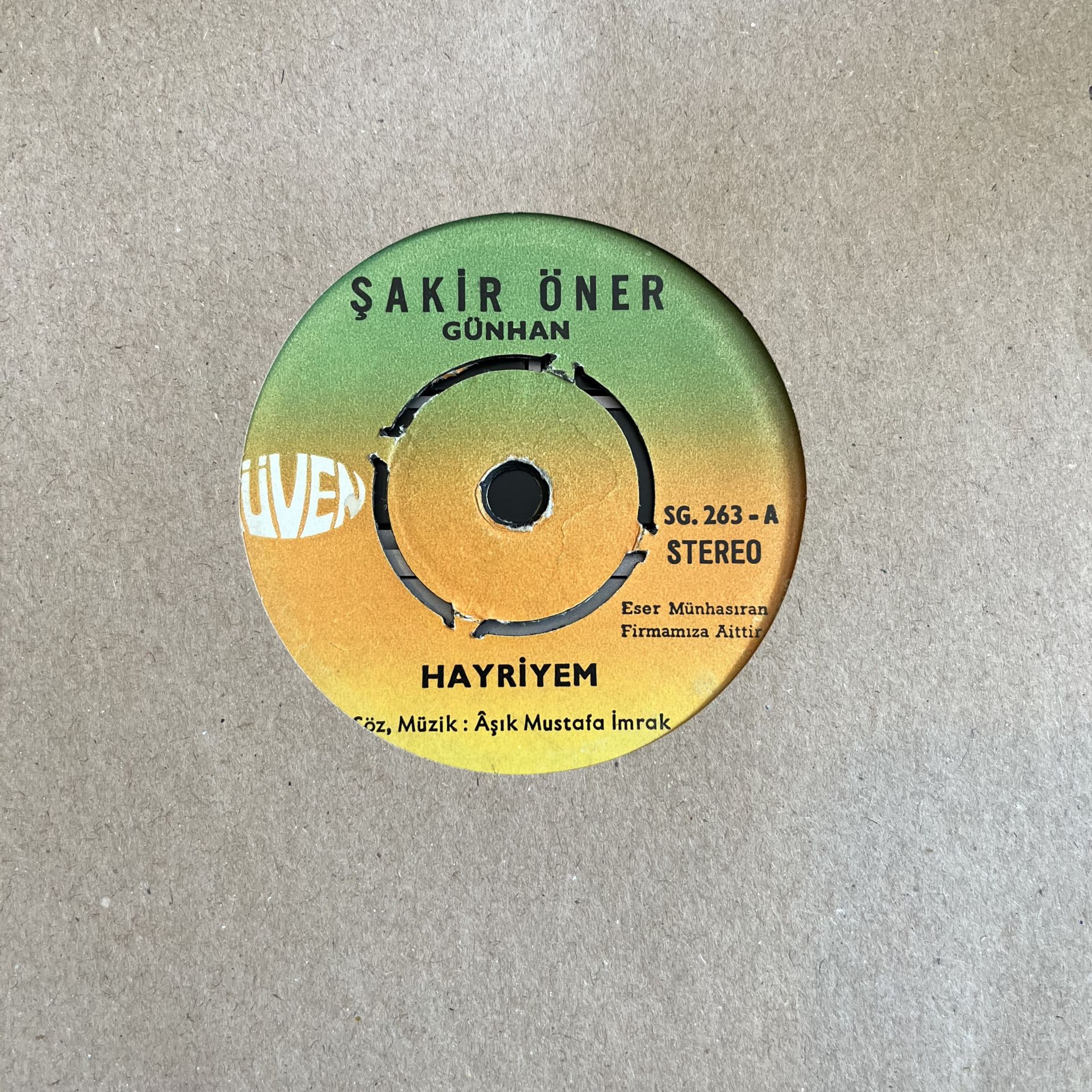 Şakir Öner Günhan - Hayriyem 45lik