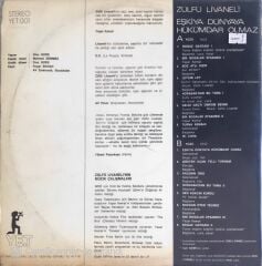 Zülfü Livaneli - Eşkiya Dünyaya Hükümdar Olmaz - LP