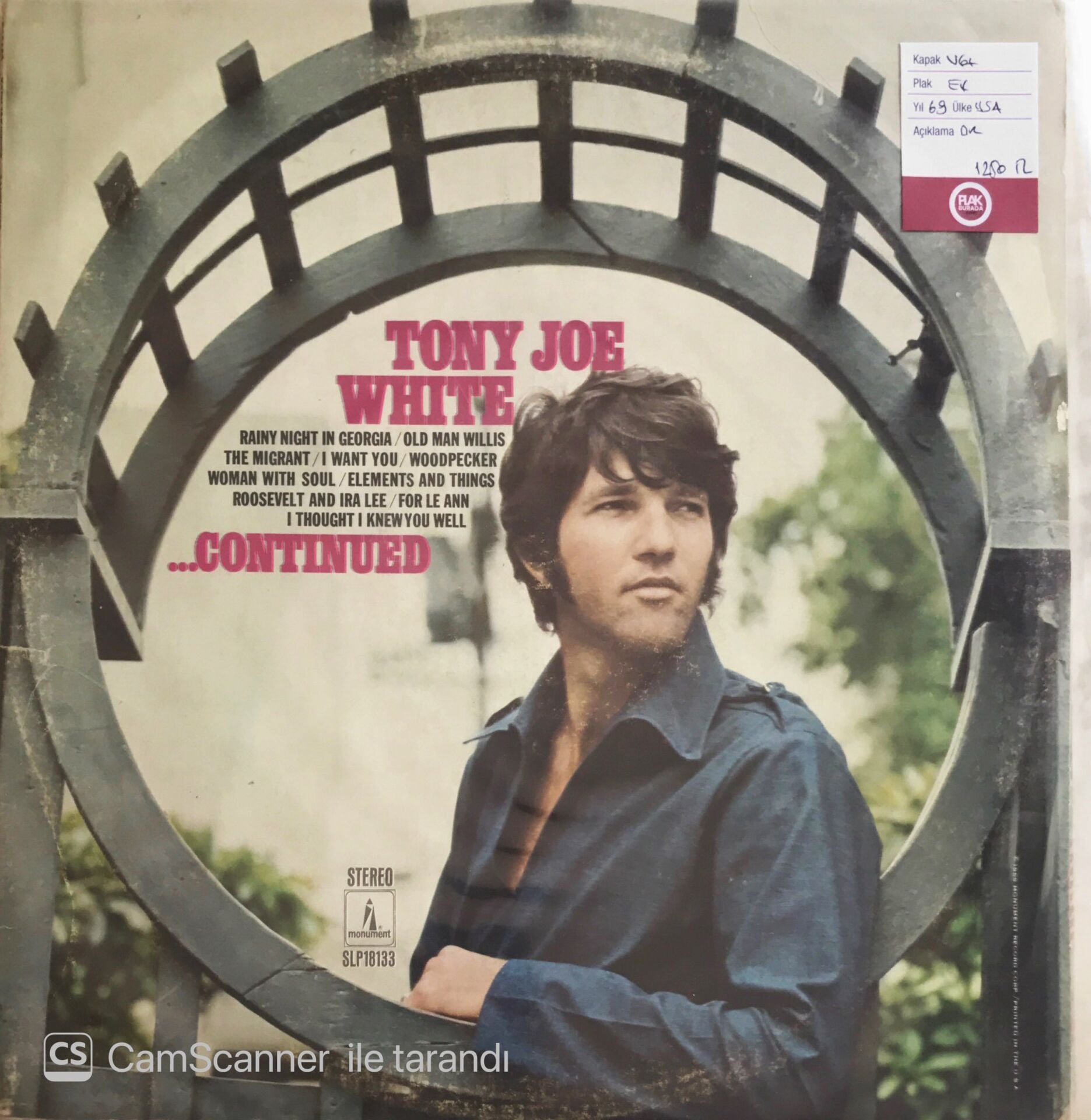 Tony Joe White - Continued LP