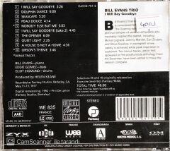 Bill Evans Trio - I Will Say Goodbye - CD