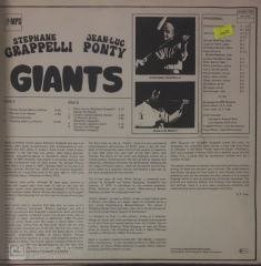 Stephane Grapelli & Jean-Luc Ponty Giants LP