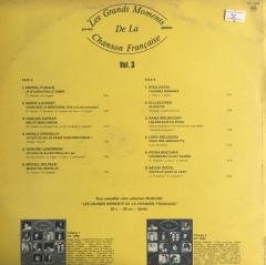 Les Grands Moments De La Chanson Francaise Vol.3 LP