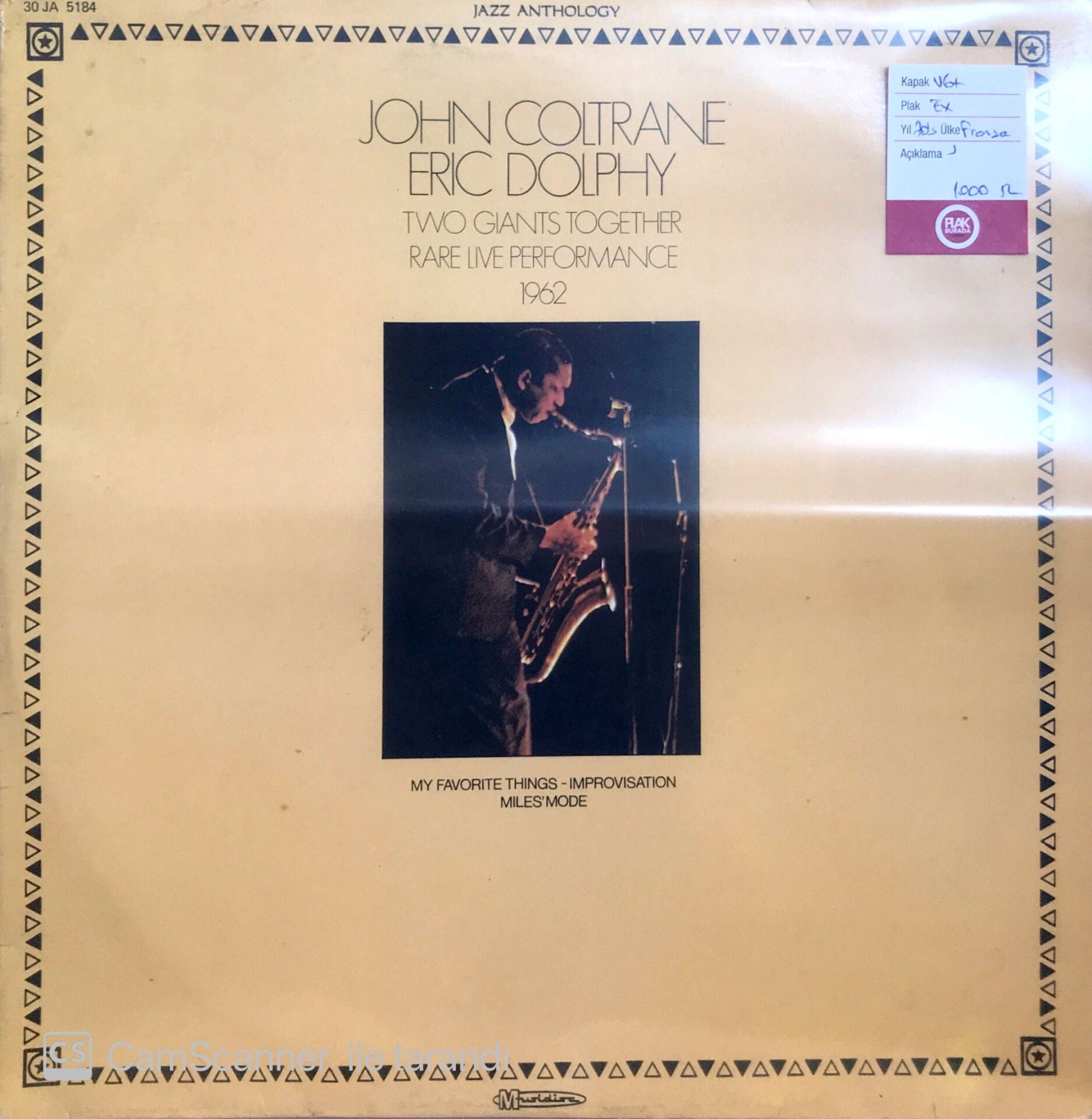 John Coltrane - Eric Dolphy / Two Giants Together Rare Live Performance 1962 LP