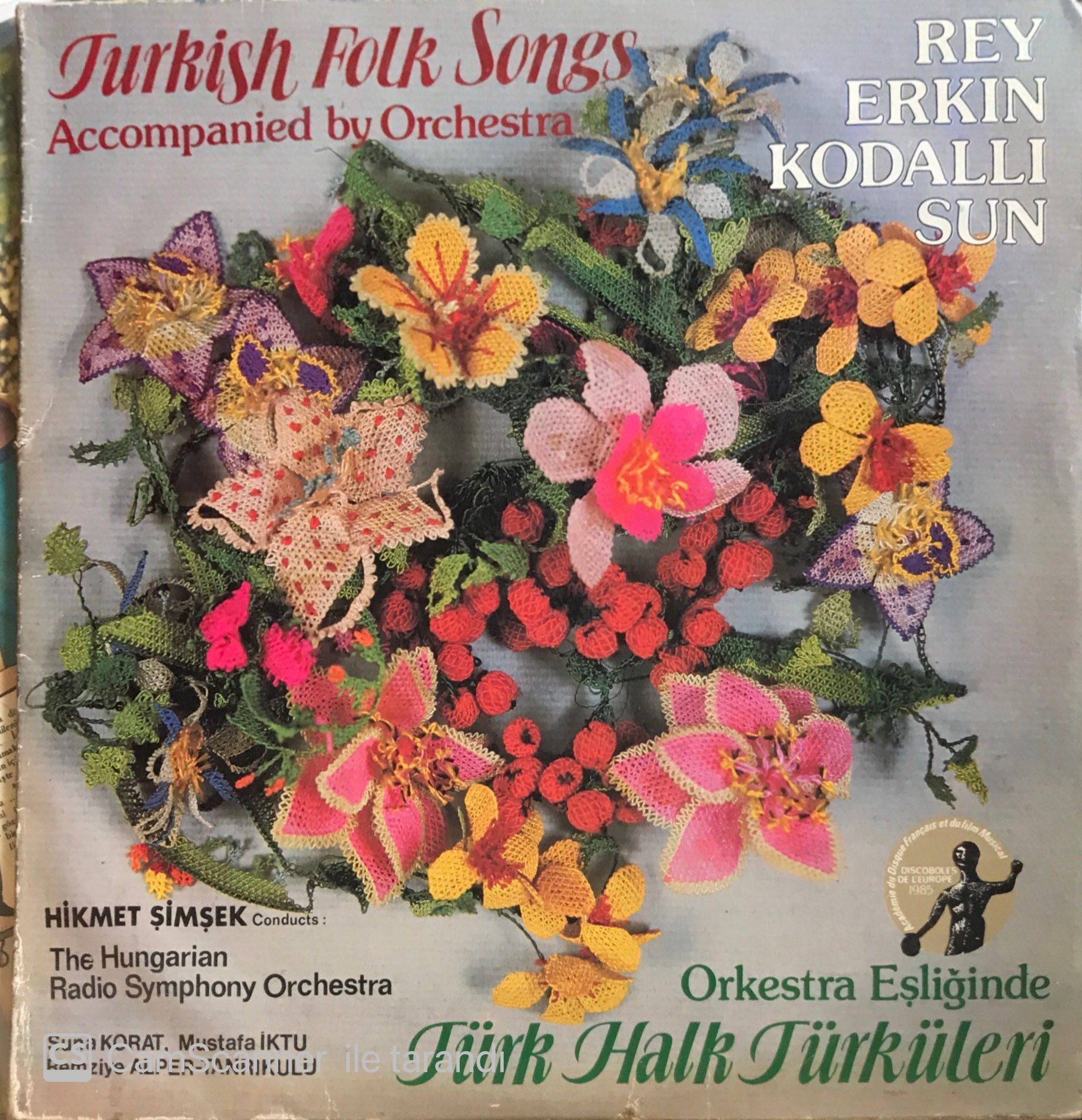 Orkestra Eşliğinde Türk Halk Türküleri Rey Erkin Kodalli Sun LP