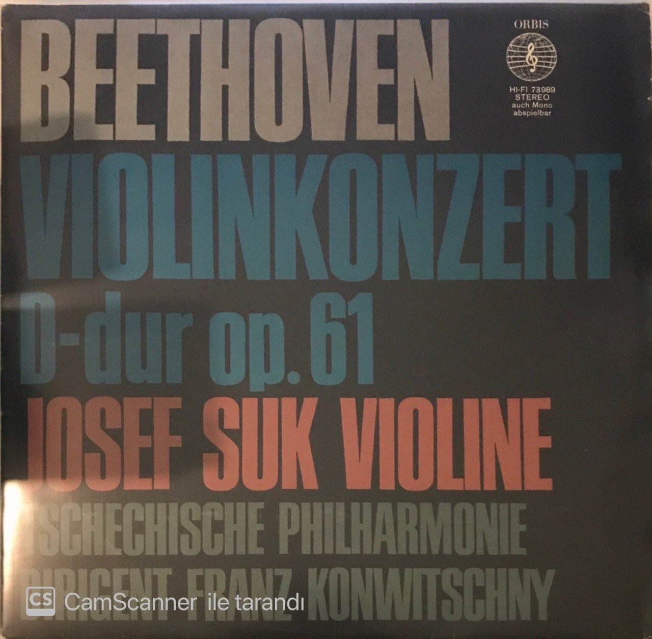 Beethoven Violinkonzert D-Dur Op. 61 Josef Suk Violine LP