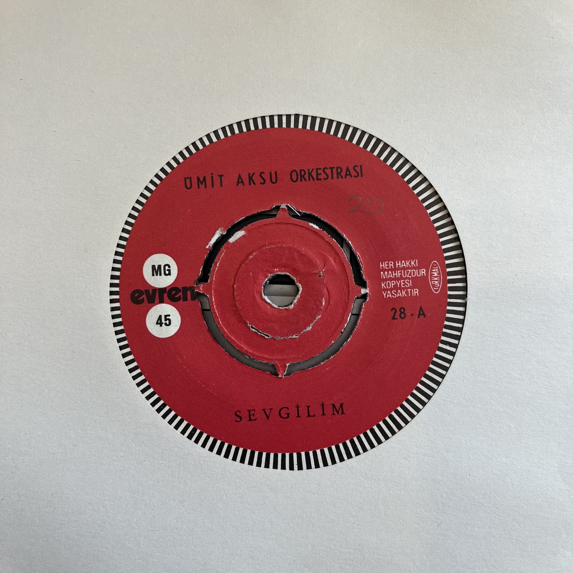 Ümit Aksu Orkestrası - Sevgilim 45lik