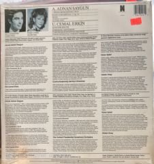 Ahmet Adnan Saygun / Ulvi Cemal Erkin Cumhurbaşkanlığı Senfoni Orkestrası LP