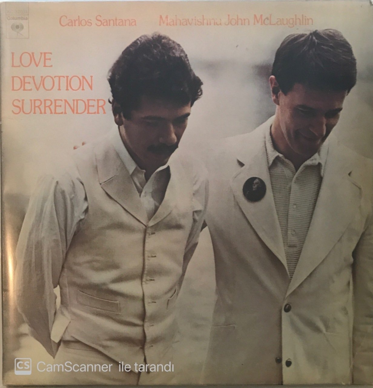 Carlos Santana & Mahavishnu John McLaughlin Love Devotion Surrender LP