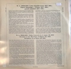 W. A. Mozart  Violin Concerto In A Major LP