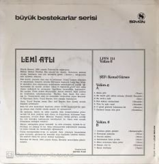 Büyük Bestekarlar Serisi Lemi Atlı Şef Kemal Gürses Volüm 6 LP