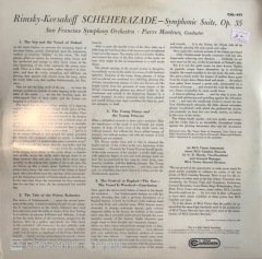 Rimsky-Korsakoff Scheherazade Pierre Monteux LP