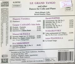Le Grand Tango And Other Dances For Cello And Piano CD