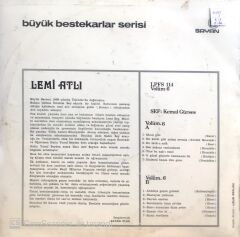 Büyük Bestekarlar Serisi Lemi Atlı Şef Kemal Gürses Volüm 6 LP