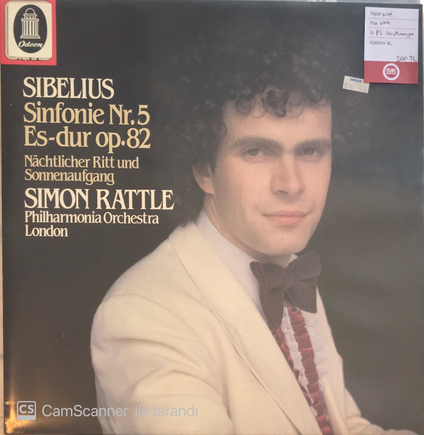 Sibelius Sinfonie Nr.5 Es- dur op.82 Simon Rattle LP