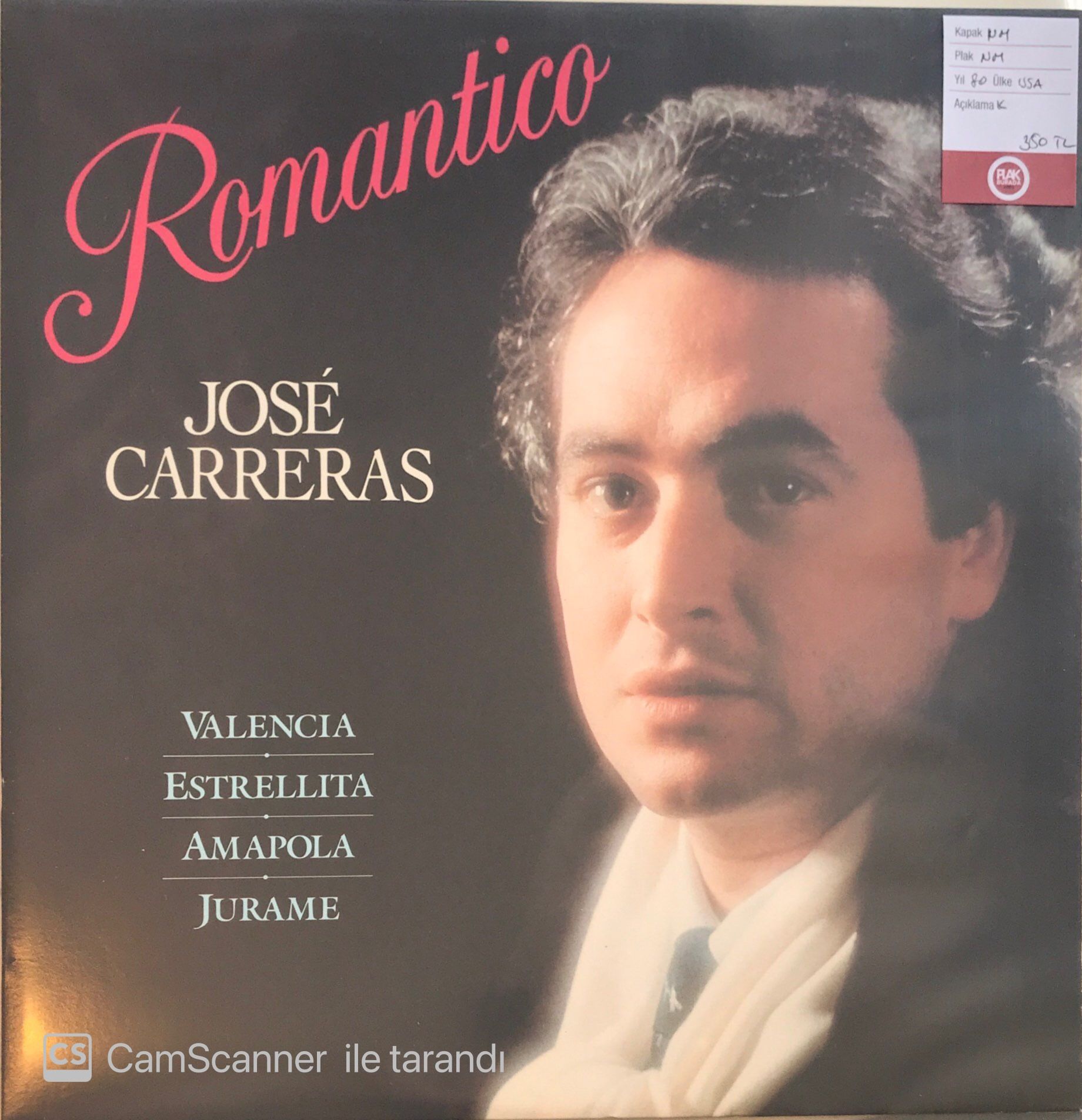 Jose Carreras - Romantico LP