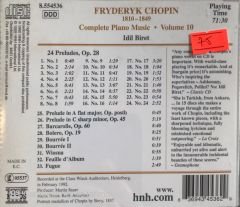 Fryderyk Chopin Preludes İdil Biret Volume 10 CD