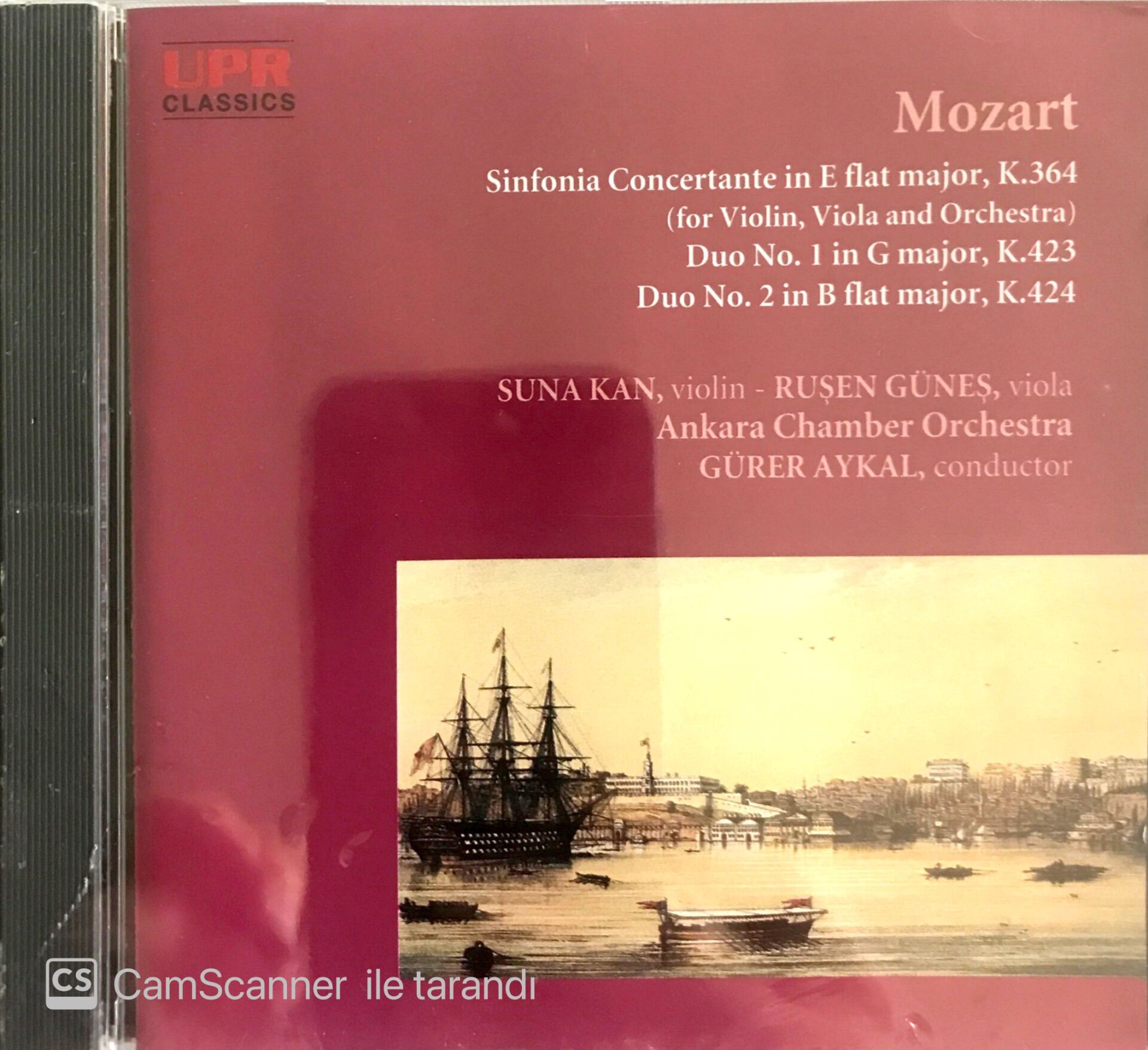 Mozart: Sinfonia Concertante & Two Duos Suna Kan / Ruşen Güneş / Gürer Aykal CD