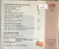 Sonatas For Violin and Piano / Ayla Erduran, violin / Ayşegül Sarıcı, piano CD