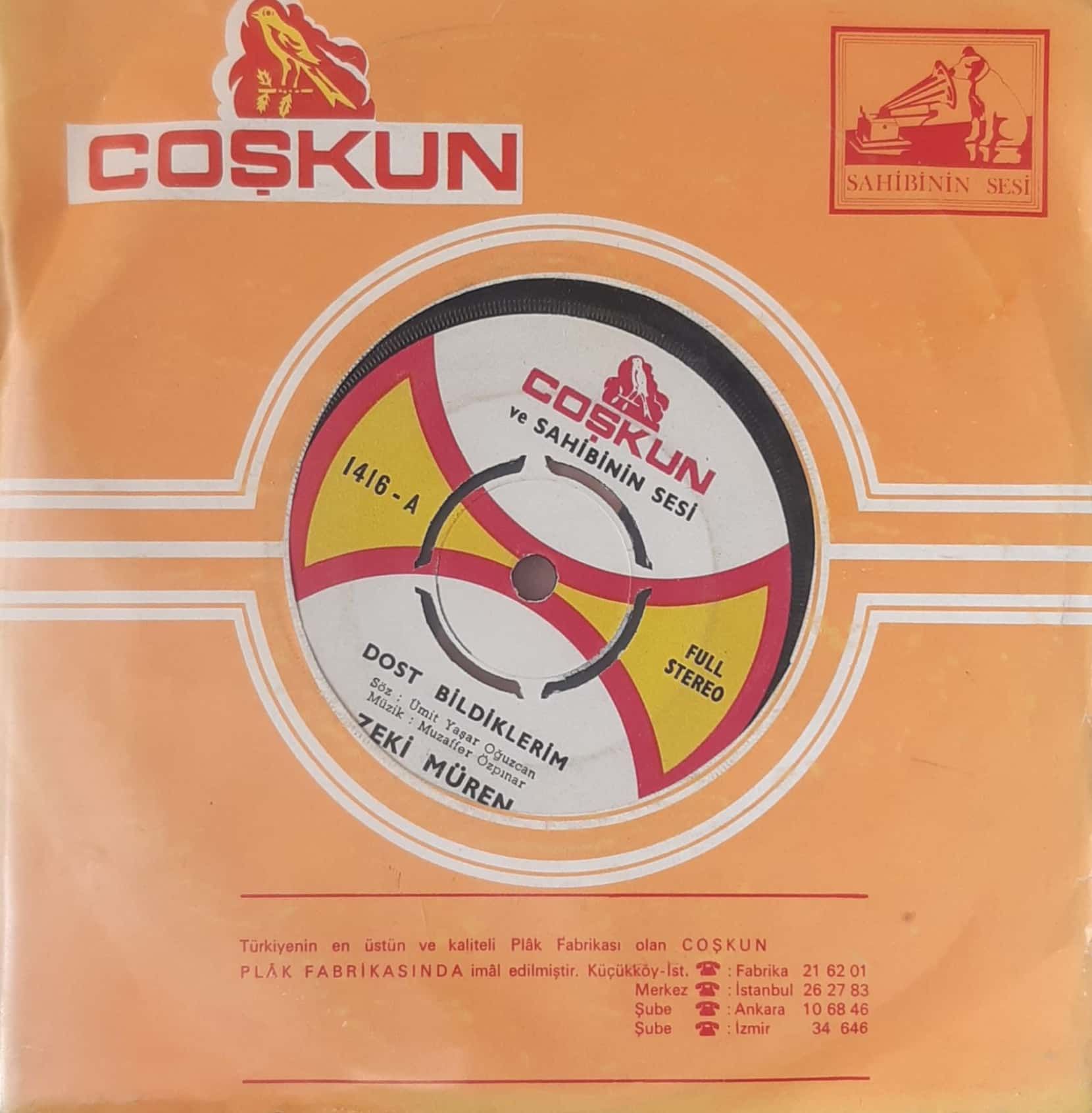 Zeki Müren Dost Bildiklerim 45lik