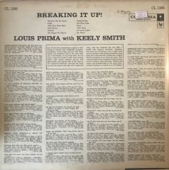 Louıs Prıma Wıth Keely Smıth - Breakıng It Up! LP