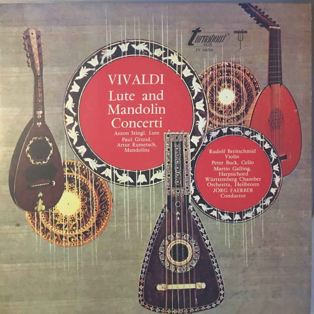 Jörg Faerber, Württemberg Chamber Orchestra, Heilbronn Vivaldi Lute And Mandolin Concerti LP