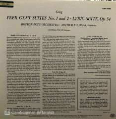 Grieg Peer Gynt - Fiedler boston pops LP