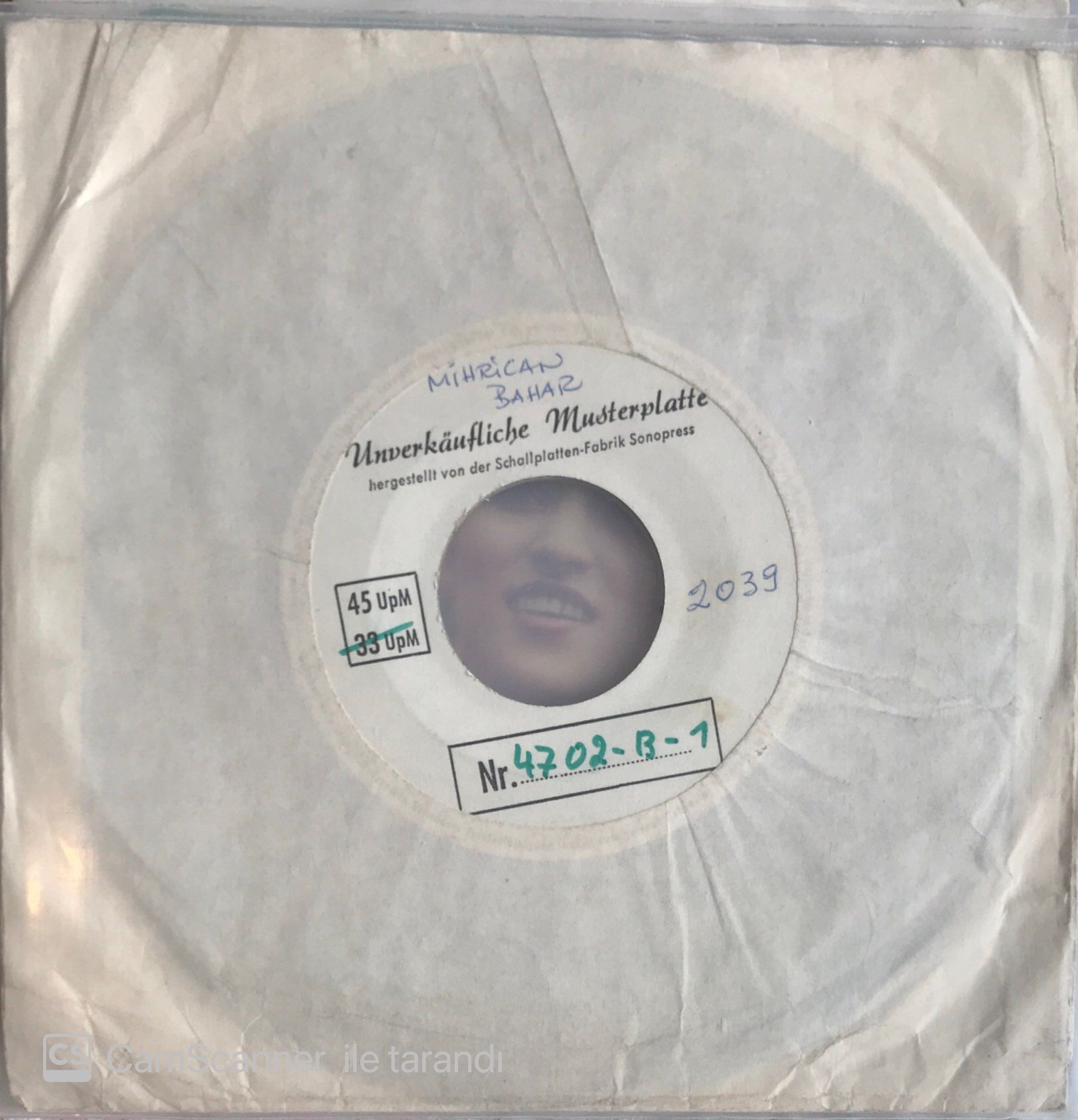 Mihrican Bahar Alman Test Baskı 45lik