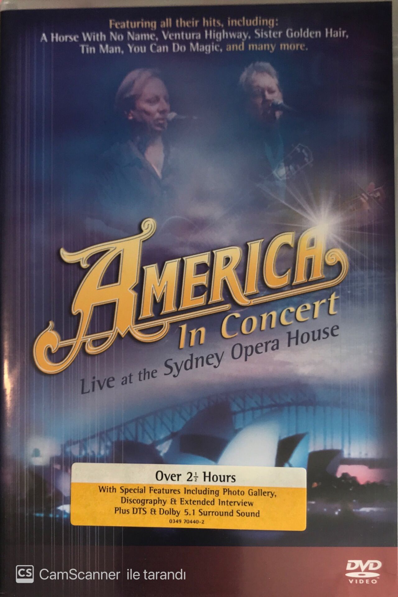 America In Concert Live at the Sydney Opera House DVD