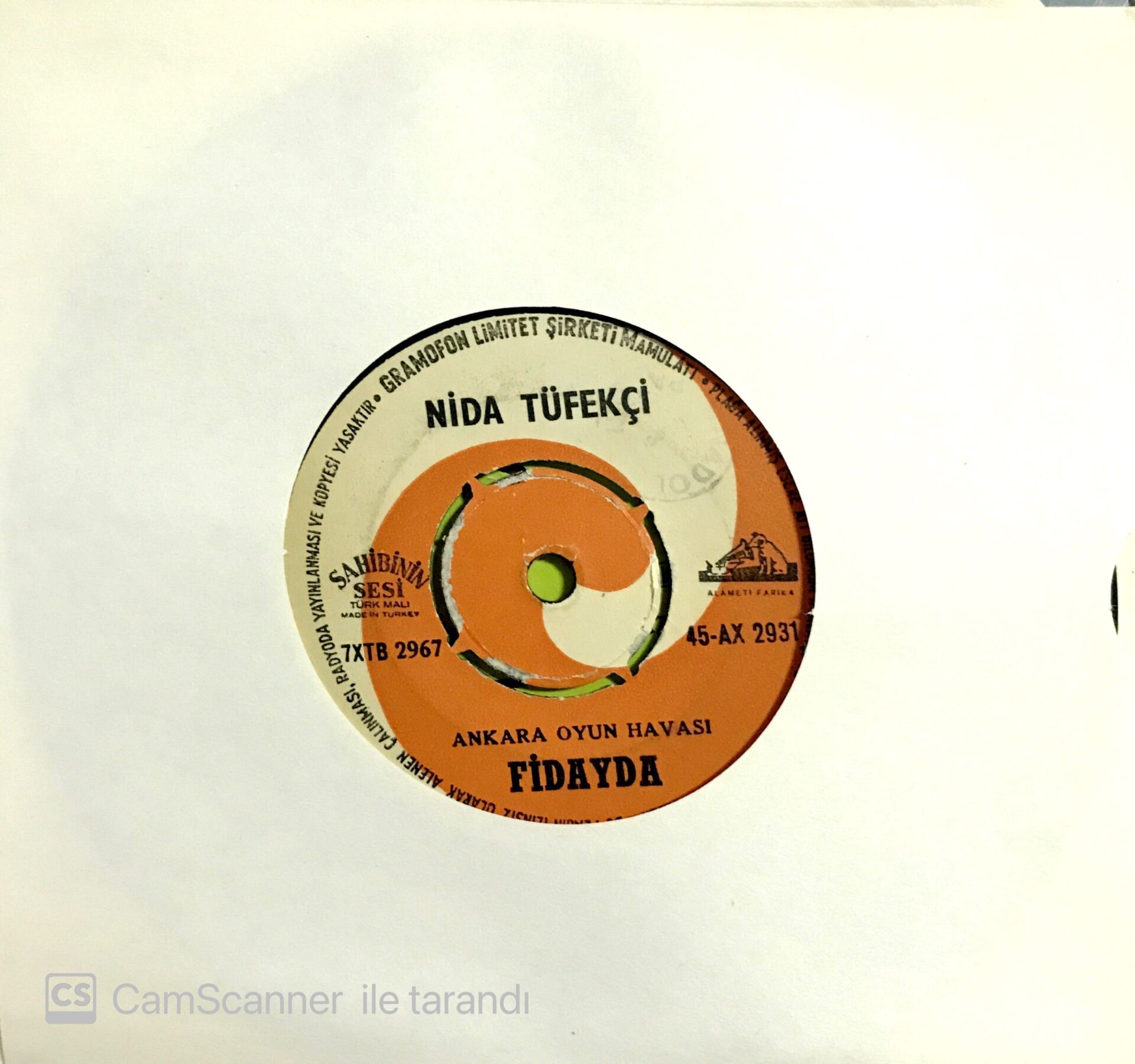 Nida Tüfekçi Ankara Oyun Havası Fidayda 45lik