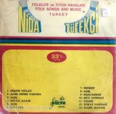 Nida Tüfekçi / Folklor ve Oyun Havaları LP
