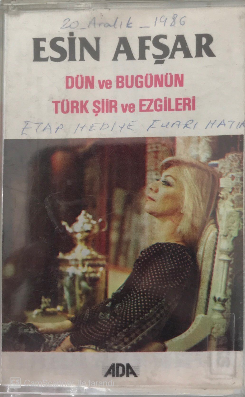 Esin Afşar Dün Ve Bugünün Türk Şiir Ve Ezgileri Kaset