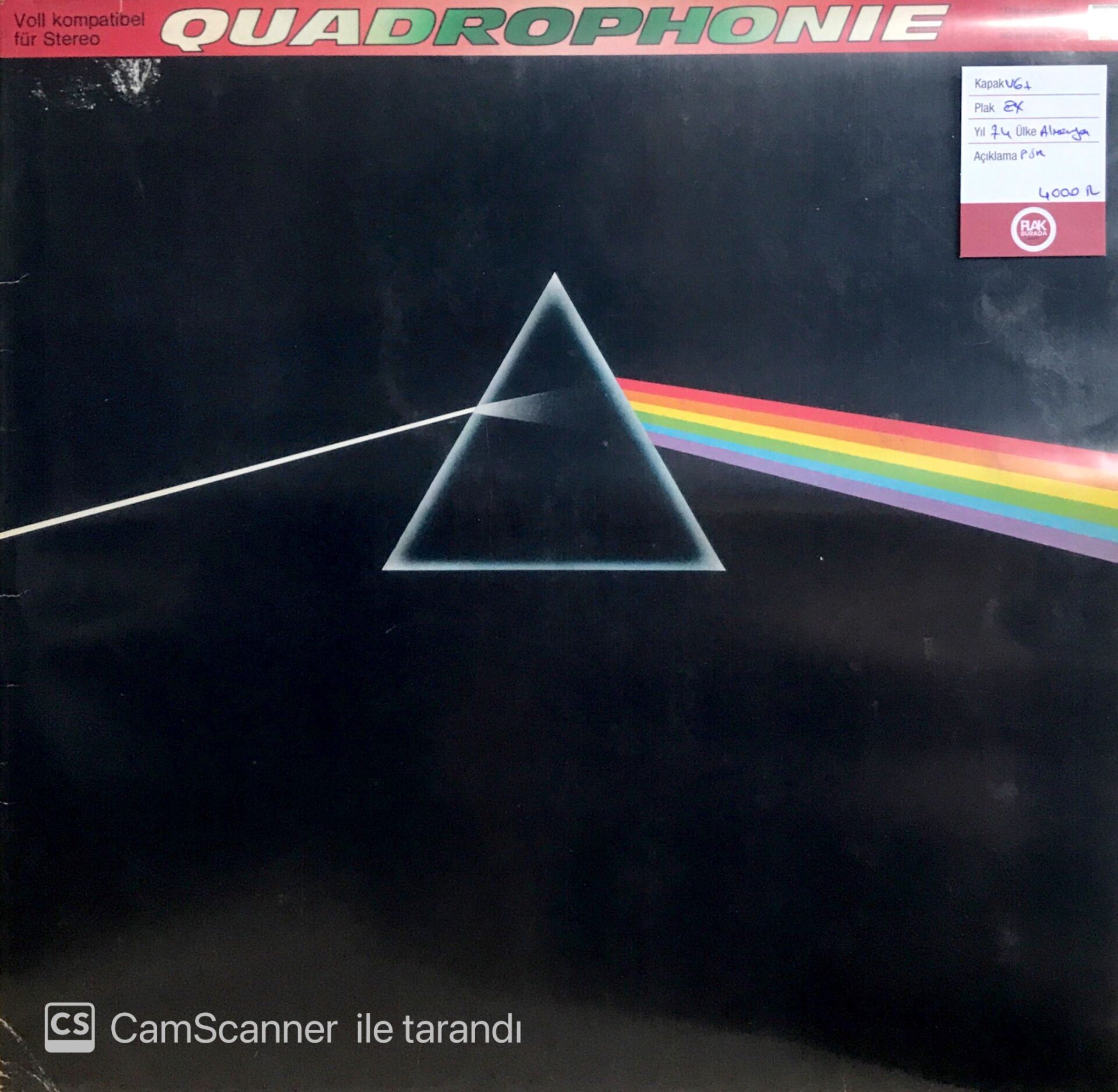 Pink Floyd - The Dark Side Of The Moon ( Quadrophonic ) LP