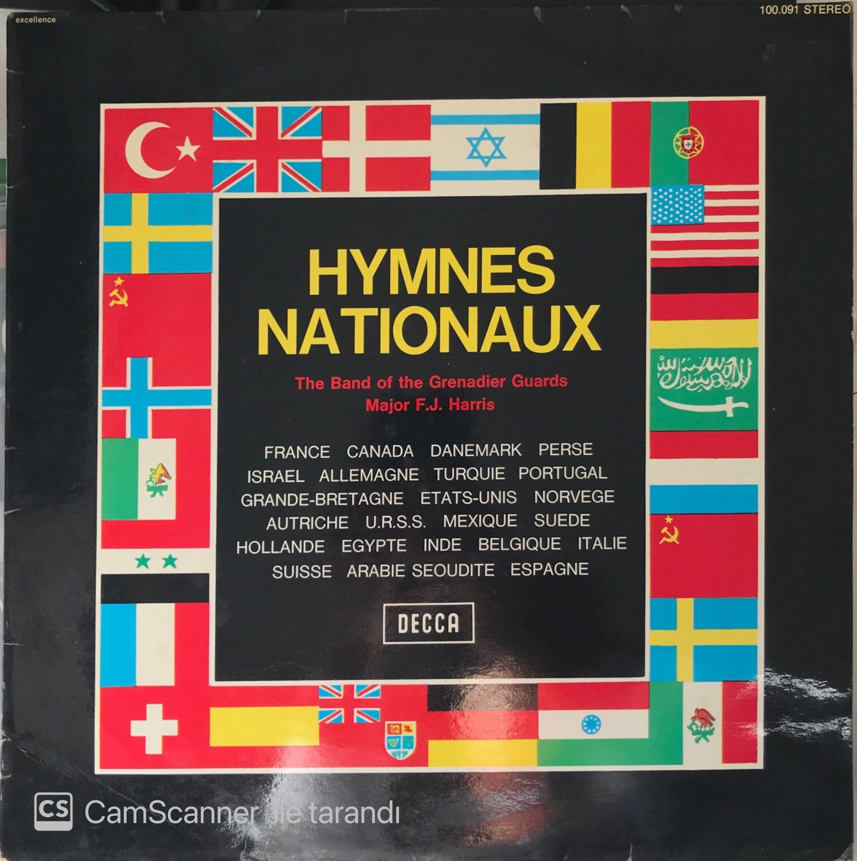 Hymnes Nationaux The Band Of The Grenadier Guards Major F.J. Harris LP